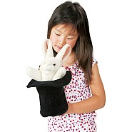 Rabbit In Hat Hand Puppet