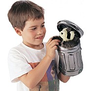 Raccoon In Garbage Can Hand Puppet