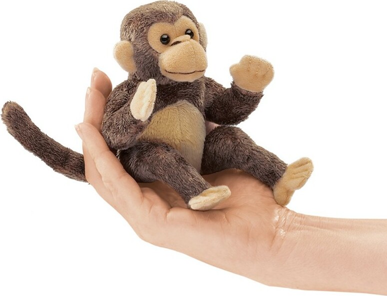 MINI MONKEY Finger Puppet #2738 ~FREE SHIPPING in USA ~ Folkmanis Puppets 