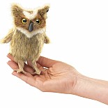 Mini Owl, Great Horned Finger Puppet