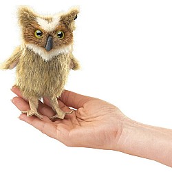 Mini Great Horned Owl Finger Puppet