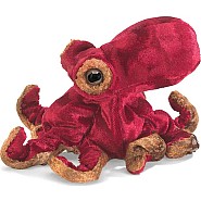 Mini Red Octopus Finger Puppet