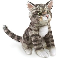 Mini Cat, Tabby Finger Puppet