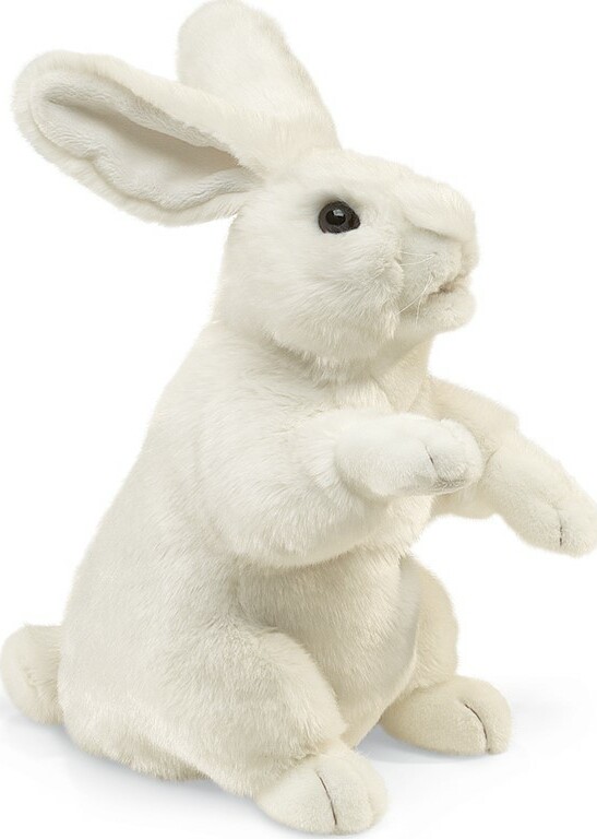 Rabbit, Standing White Hand Puppet