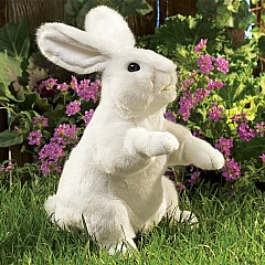 Rabbit, Standing White Hand Puppet