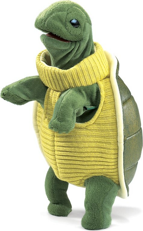 Hand Knitted Turtle Puppet Pencil 