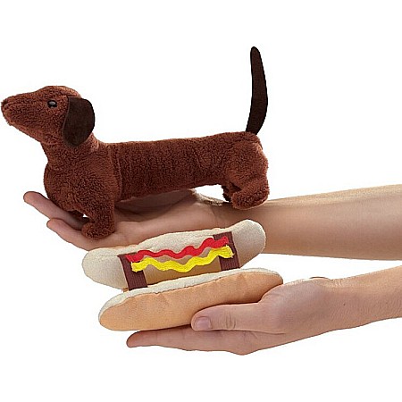 Dog, Hot Finger Puppet