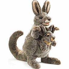 Kangaroo with Joey Hand Puppet