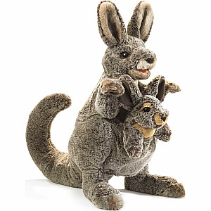 Kangaroo with Joey Hand Puppet