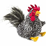 Barred Rock Rooster Hand Puppet