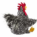 Barred Rock Rooster Hand Puppet