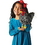 Barred Rock Rooster Hand Puppet