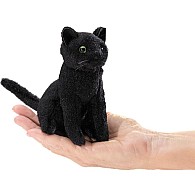 Black Mini Cat Finger Puppet
