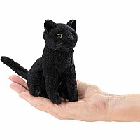 Black Mini Cat Finger Puppet