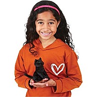 Black Mini Cat Finger Puppet