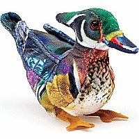 Wood Mini Duck Finger Puppet