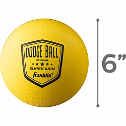 6 Superskin Dodge Ball (Assorted Colors)
