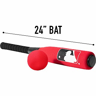 MLB 24 Oversized Foam Bat and Ball (Assorted Colors)