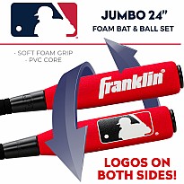 MLB 24 Oversized Foam Bat and Ball (Assorted Colors)