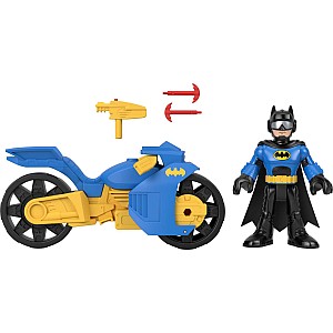  Imaginext DC Super Friends Batcyle XL & Batman