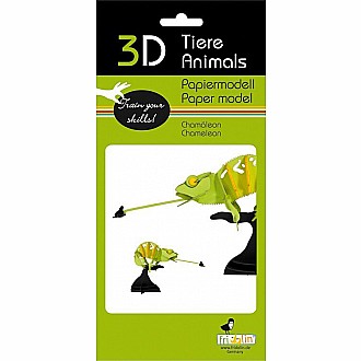 3-D Animal Paper Model Chameleon
