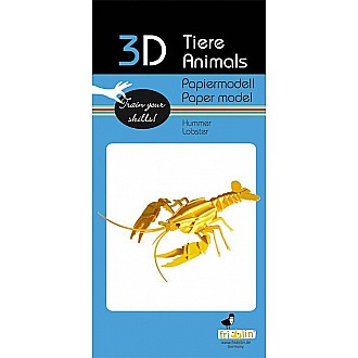 3-D Animal Paper Model Lobster
