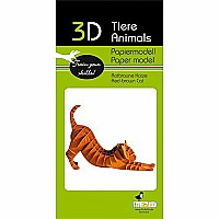 3-D Orange Tabby Cat Paper Model