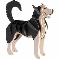 3-D Husky Dog Paper Model