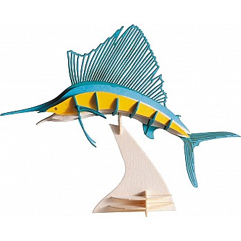 3-D Animal Paper Model Sailfish