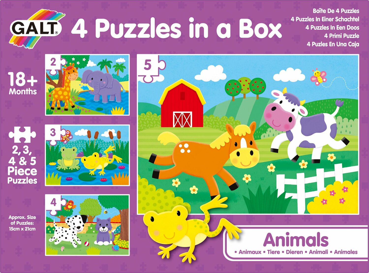 4 Puzzles in a Box - Animals - large peices - Givens Books and Little  Dickens