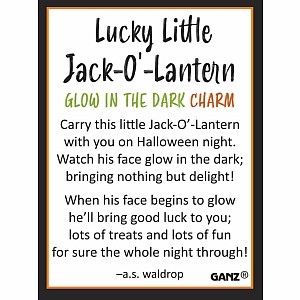 Lucky Little Jack-O-Lantern Glow in the Dark Charm