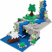 Plus-Plus Baseplate Duo - Gray and Blue 