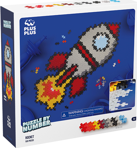 Plus-Plus Puzzle By Number - 500 pc Rocket from Plus-Plus (was Geared for  Imagination) - School Crossing