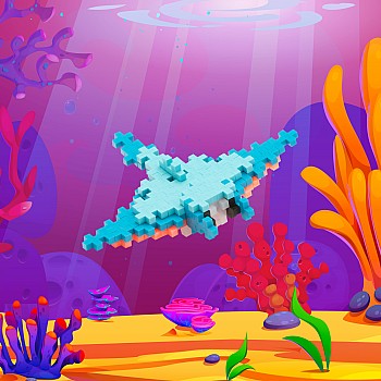 Plus Plus Manta Ray