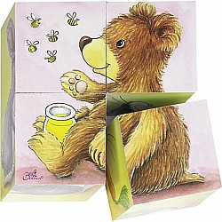 Goki "Baby Animals" (4 pc 6 in 1 Cube Puzzle)