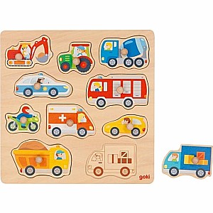 Lift-Out Puzzle - Vehicles with Background