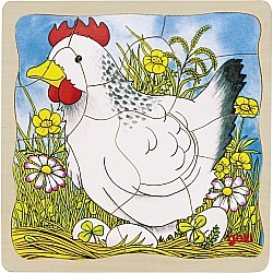 Goki "Chicken" (11 pc 4 in 1 Puzzle)