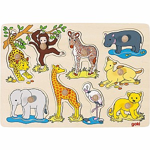 Lift Out Puzzle - African Baby Animals