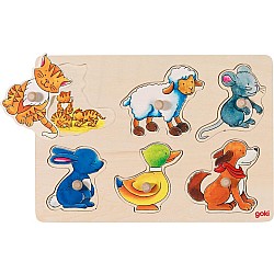 Goki "Mother and Baby" (6 pc Peg Puzzle)