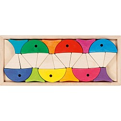 Color and Shape Sorting Game, 6 Colorful Fishes