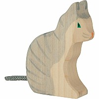 Cat, Sitting - Holztiger