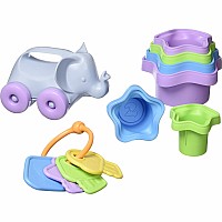 Baby Toy Starter Set (first Keys, Stacking Cups, Elephant)