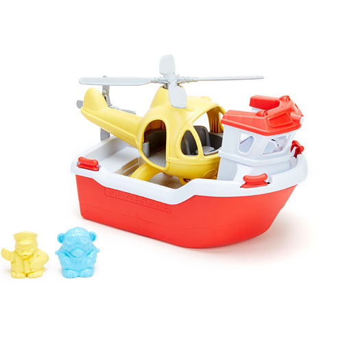 Made in USA for sale online Green Toys Rescue Boat and Helicopter 