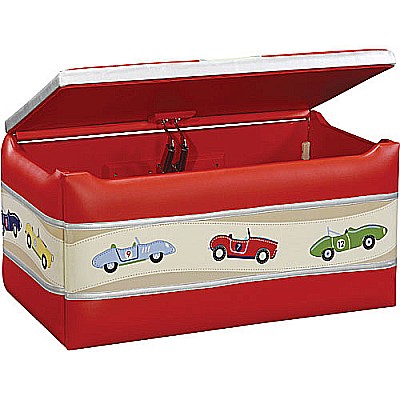 Retro Racers Upholstered Toy Box