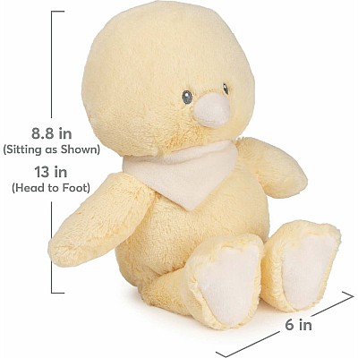 Gund 100% Recycled Duckling, Yellow, 13 In