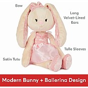 Curtsy The Ballerina Bunny Take-Along Friend, 15 In