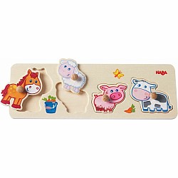 Haba "Baby Farm Animals" (4 Pc Peg Puzzle)