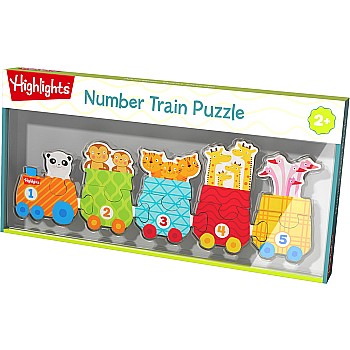 Number Train Wooden Puzzle