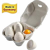 Wooden Eggs with Removable Yolk Play Food