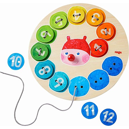 Rainbow Caterpillar Counting Threading Game